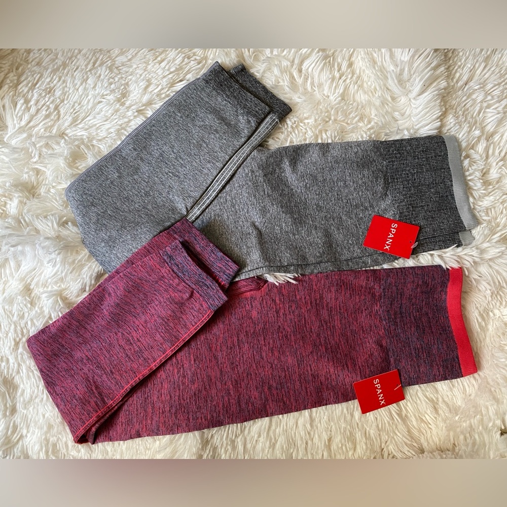 SPANX Seamless Sculpt Leggings Spacedye size Small Set of 2